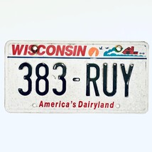  United States Wisconsin Dairyland Passenger License Plate 383-RUY - $12.86