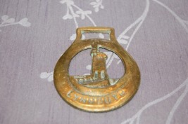 Antique Lynmouth Lighthouse commemorative  Horse Brass Rustic Cottagecore - $16.44