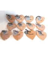 Kate Aspen 12 Pkgs of Heart Shape Cork Beverage Coasters &quot;Love&quot; New 48 p... - $6.88