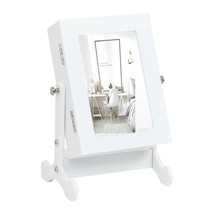 Countertop Standing Mirror Jewelry Box Cabinet Earrings Rings Necklaces Gift - £24.01 GBP