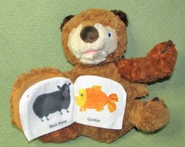 Zoobies Plush Eric Carle Brown Bear Teddy Book 10&quot; Stuffed Animal 2014 Baby Toy - £9.19 GBP