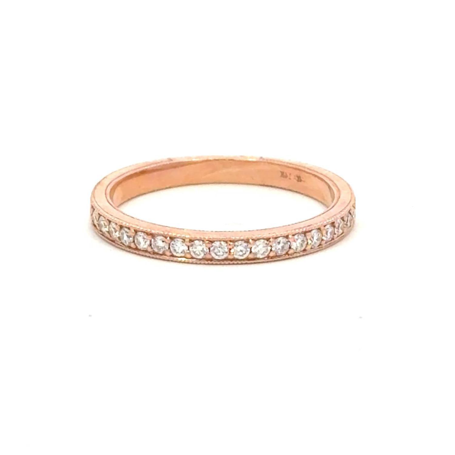 Aamiaa 0.22 Carat Natural Diamond Channel Set Band Ring - Size 6.5 Size ... - $891.99