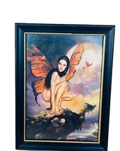 Boris Vallejo Fantasy Art Julie Bells print 8X6 vtg frame Fairy Butterfly Siren - £31.61 GBP