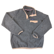 Patagonia Synchilla Womens Gray Snap T Re-Tool Fleece Top Size Small 25455 - $29.69