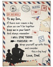 To My Son Blanket For Little Boy From Dad Fleece Sherpa Letter Blanket Xmas Gift - $34.00+