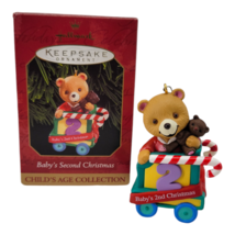 1999 Hallmark Keepsake Ornament Baby&#39;s Second Christmas Peppermint Express - $9.95