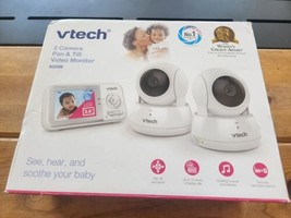 VTech VM923-2 Video Baby Monitor w 19-Hour Battery Life 2 Cameras 1000ft White - £62.28 GBP