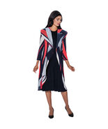 Divine  Casuals Multicolor   Chic Pleated Knit Midi Dress with Graphic O... - €72,84 EUR