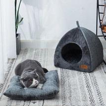 New Triangle Cat Nest Closed Cat House Pet Nest Warm and Thickened Deep ... - £15.97 GBP+