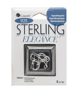 Sterling Elegance Genuine 925 Silver Beads&amp;Findings-Small Ball Hooked Ea... - £13.81 GBP