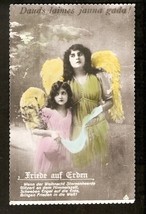 Old Photo of German Postcard Christmas Greetings Angel Engel Friede Poem Poetry - £4.90 GBP