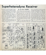 1938 4 Band Superhet 3 Tube Radio Wiring Diagram Vintage Schematics DWW12C - €21,60 EUR