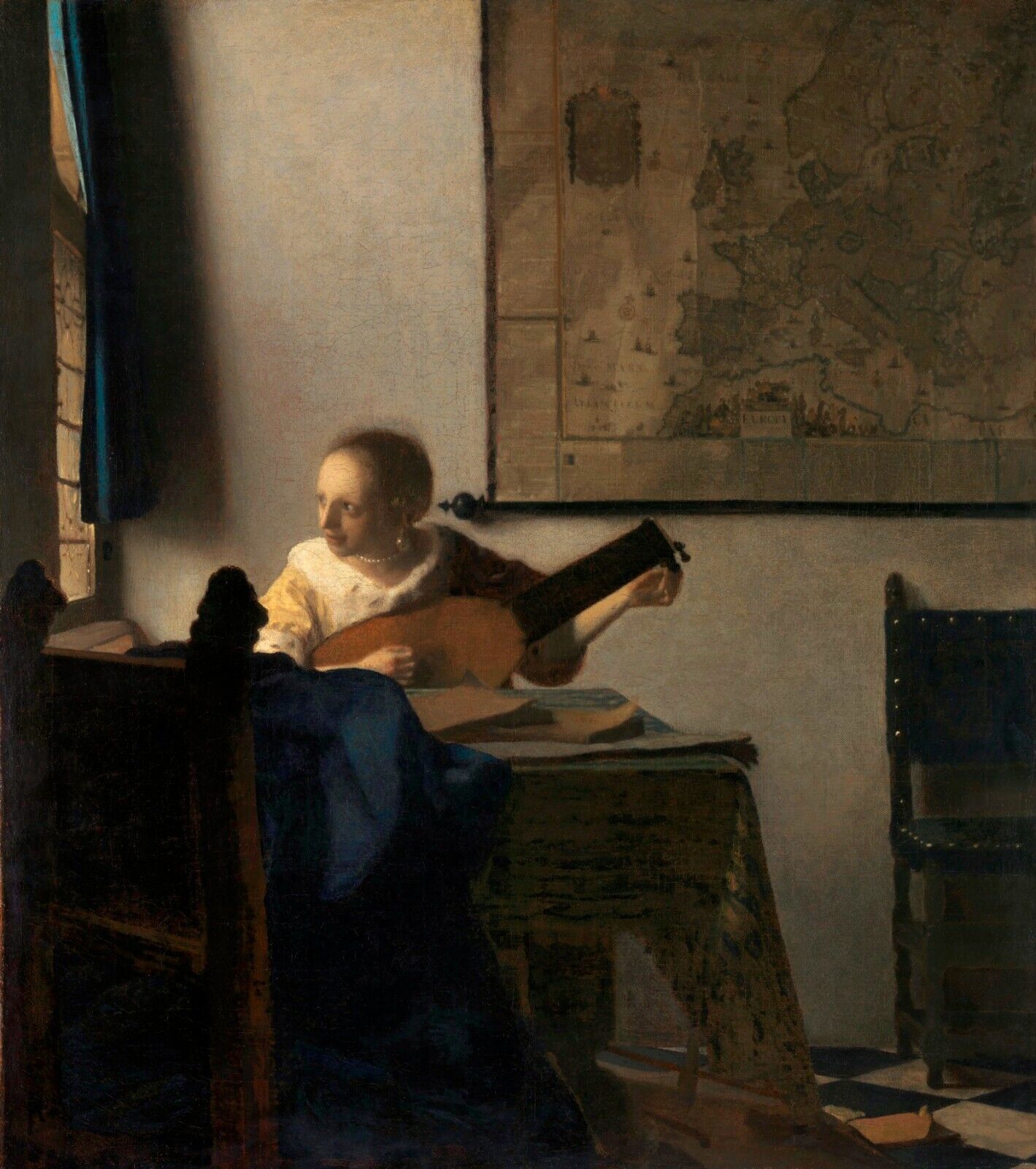 Primary image for 12510.Room Wall Poster.Interior art design.Vermeer painting.Woman with a Lute