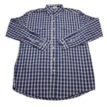 Roper Shirt Men Medium Blue Plaid Western Cowboy Button Up Workwear Dress Office - £14.69 GBP