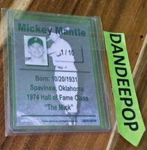 Future Stock Mickey Mantle 1/10 Limited Edition Baseball Trading Card 1974 HOF - $34.64