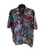 Cubavera Button Down Shirt Burgundy Green Hawaiian Short Sleeve MENS XL ... - $20.29 CAD