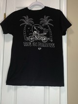 Fox Racing Tshirt Black Womens S Skull Biker Ride In Paradise Flawed - $13.63 CAD
