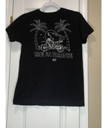 Fox Racing Tshirt Black Womens S Skull Biker Ride In Paradise Flawed - $13.51 CAD