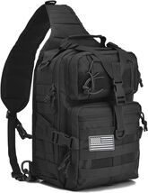 Durable Tactical Sling Backpack with Molle System Outdoor Hiking Travel New - $47.47