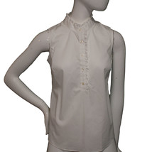 Lands&#39; End Women Size 2 Petite Sleeveless Popover Shirt, White - £14.91 GBP