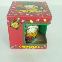 Garfield Ho Ho Ho Merry Wreath Coffee Mug Christmas Vintage 1996 Paws  NEW - $25.73