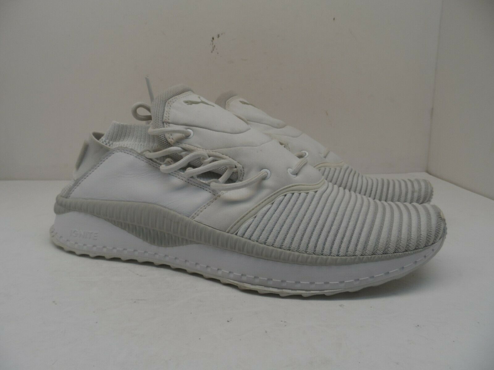 PUMA Men&#39;s TSUGI SHINSEI Evoknit Shoes White-Grey Size 13M - $35.62