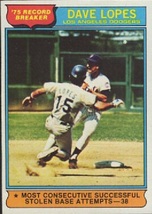 1976 Topps Dave Lopes, Los Angeles Dodgers, Baseball Card #4, for Christmas Gift - £1.53 GBP