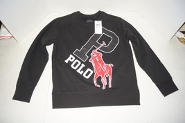 Polo Ralph Lauren Kids Black W/Red Logo Pullover Crew Neck Sweatshirt Sz... - $39.59
