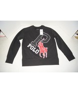 Polo Ralph Lauren Kids Black W/Red Logo Pullover Crew Neck Sweatshirt Sz... - $53.91 CAD