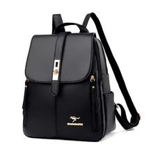 Women Leather Backpacks Fashion Shoulder Bag Black 26cm x 14cm x 32cm - £15.95 GBP