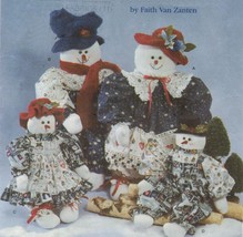 An item in the Crafts category: 22" 33" Snowman & Snow Woman Family Stuffed Doll & Clothes Xmas Sew Patterns