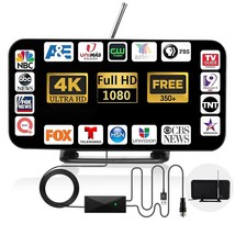 Tv Antenna Digital Indoor Hdtv Antenna 350+ Miles Range With Signal Ampl... - $54.99