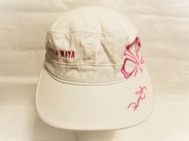 Women&#39;s Panama Jack Hat Riviera Maya Pink &amp; White Panama Jack Cap EUC - £15.49 GBP