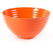 Pioneer Woman ~ 10&quot; Stoneware Mixing Bowl ~ Solid Orange w/Ribbed Piping... - €51,78 EUR
