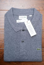 Lacoste PH4012 Men&#39;s Slim Fit Grey Chine Mesh Cotton Golf  Polo Shirt 4X... - $60.38