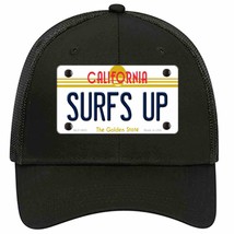 Surfs Up California Novelty Black Mesh License Plate Hat - £23.29 GBP