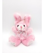 Dan Dee 7&quot; - 12&quot; Pink Bunny Rabbit Plush w Folding Clasping Ears - £6.41 GBP