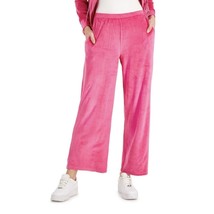 Charter Club Womens Pants Velour Pull On Lounge Soft Stretch Pink L - $24.04