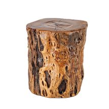 Thy Collectibles Natural Tree Trunk Stump Stool With Live Edge Solid Wood Plant - $54.99