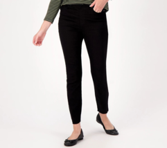 Susan Graver Stretch Denim Pull On Skinny Jeans- Black, Plus Petite 20 #A517779 - £26.11 GBP