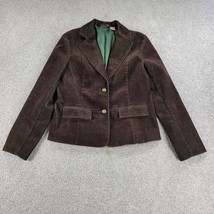 VTG Ruff Hewn Corduroy Jacket L Brown Lined 2-Button Notched Lapel Crop Riding - £32.99 GBP