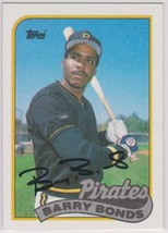 Barry Bonds Autographed 1989 Topps Baseball Card - Pittsburgh Pirates - £31.86 GBP