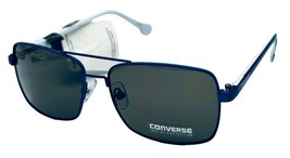 Converse Men Sunglass Navy Rectangle Fashion Metal, Smoke Lens H052 - £17.69 GBP
