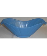 Bauer Pottery BLUE CONSOLE BOWL Los Angeles California GREAT SHAPE! - £38.15 GBP