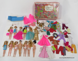 Topper Dawn Dolls, Clothing, Case, Extras, Model Agency Mod 1970s Era Large Lot - £139.86 GBP