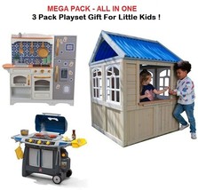 Outdoor Playhouse For Kids Toddlers Pretend Back Yard Toy Gift MEGA PACK... - $674.24