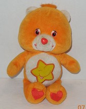 2003 Play Along Care Bears LAUGH-A-LOT bear 8&quot; Plush Toy RARE HTF Orange - $24.04