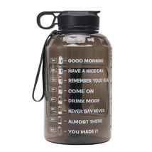 2.2l Water Bottle With Straw Time Marker Water Bottle For Fitness Outdoor Sports - £27.93 GBP+