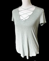 American Eagle Women&#39;s XS Top Soft and Sexy Cross Neck Short Sleeve T Shirt - £7.00 GBP