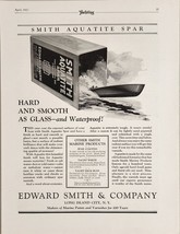 1927 Print Ad Smith Aquatite Spar Finish for Boats Long Island City,New York - $19.25